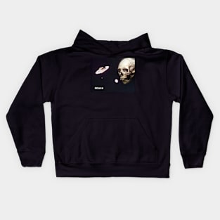 Skull VHS saturn Kids Hoodie